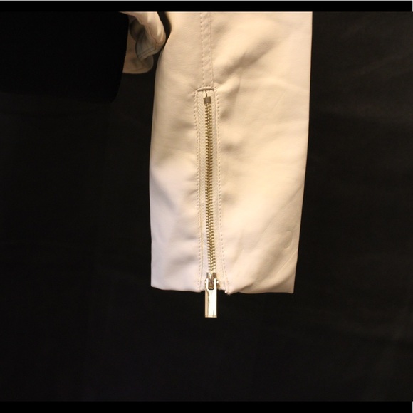 Faux Leather Asymmetrical Motor Jacket - Picture 3 of 4